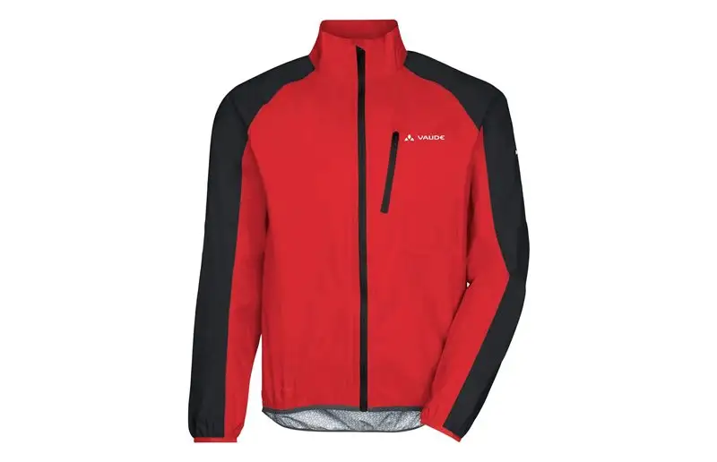 Vaude Cykeljacka Regn Drop Iii Herr Baltic/Mars Red